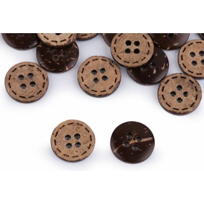 Knoflík kokos oboustranný velikost 24", 28", 36", 40", 48" Varianta: 1 (24") přírodní stř., Balení: 5 ks – Zboží Dáma