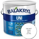 Barvy a laky Hostivař akryl Uni mat 0100 2,5kg bílá – Sleviste.cz