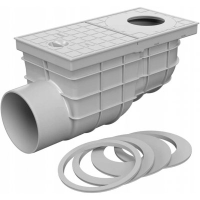 Chuděj KV Lapač střešních splavenin univerzální boční 110 mm šedý – Hledejceny.cz