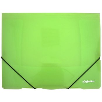 Karton P+P eCollection A4 desky s gumou 3 klopy zelené