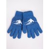 Dětské rukavice YO RED0201C rukavice teplé dvouvrstvé modré s lyžařem
