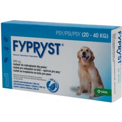 Fypryst Spot-on Dog L 20-40 kg 1 x 2,68 ml – Zboží Mobilmania