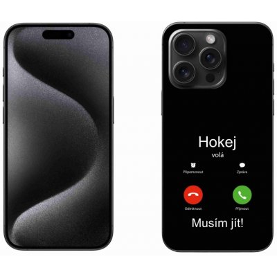 mmCase na iPhone 15 Pro Max - hokej volá černé pozadí – Zboží Mobilmania