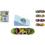 Teddies FINGERBOARD Skateboard prstový s rampou plast 10cm mix barev – Zboží Dáma