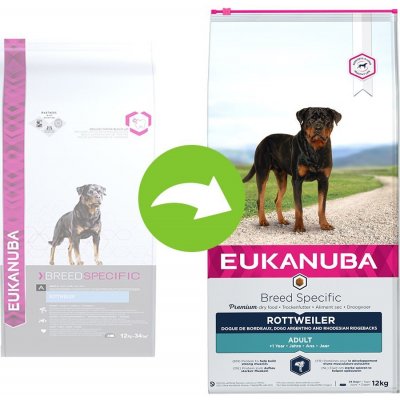 Eukanuba Adult Breed Specific Rottweiler 2 x 12 kg – Hledejceny.cz