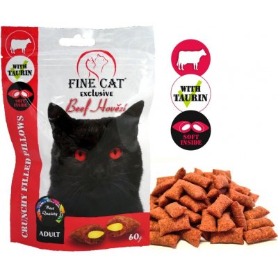 Fine Cat Exclusive Plněné polštářky Hovězí 60 g – Sleviste.cz