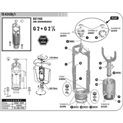 Slovarm Ventil vypouštěcí TE-4543B/I – Zboží Mobilmania