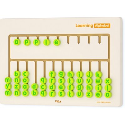 Viga Toys Senzorická deska pro učení abecedy