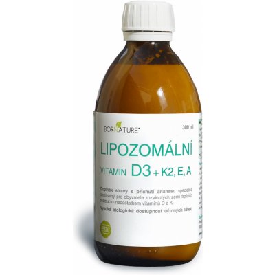 Bornature Lipozomální Vitamin D3+K2 300 ml