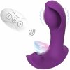 Vibrátor Romant Theo vibrátor do kalhotek s podtlakovým stimulátorem klitorisu fialový