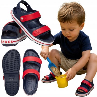 Crocs Crocband Cruiser Sandal K modrá/červená – Hledejceny.cz