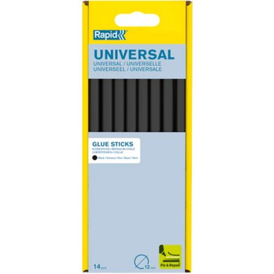 Lepidlo tavné univerzální, Ø 12 mm, 250 g, černé, blistr, RAPID – Hledejceny.cz
