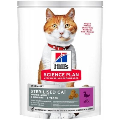 Hill's Science Plan Feline Young Adult Sterilised Cat with Duck 3 kg – Zboží Mobilmania
