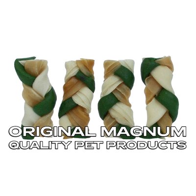 Magnum Rawhide Small braid 6,5 cm Green 40 ks