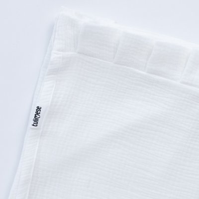 Tulimese Baldachýn mušelínový smetanový SAMOSTATNÝ VOLÁNEM – Zboží Dáma