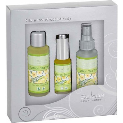 Saloos Lemon Tea Tree Hydrofilní odličovací olej +50 ml +Květinová pleťová voda 50 ml+Bio regenerační obličejový olej 20 ml dárková sada – Zbozi.Blesk.cz