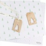 Ginger Ray Set balicí papír se stuhou a dřevěnými visačkami – Zboží Živě