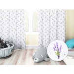 Biante Dětský bavlněný závěs Sandra SA-301 Malé snítky levandulí na bílém 150x160 cm – Zboží Mobilmania