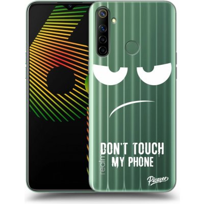 Pouzdro Picasee silikonové Realme 6i - Don't Touch My Phone čiré