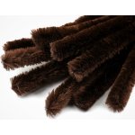 Chlupatý modelovací drát 240512/09, jednobarevná tmavě hnědá, průměr 15mm, délka 30cm, (1 balení, 10 kusů) – Zboží Dáma