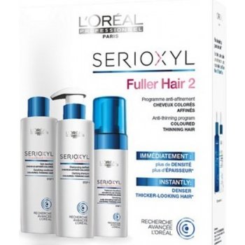 L'Oréal Paris Professionnel Serioxyl pro přírodní vlasy šampon 250 ml + zhušťující péče 250 ml + zhušťující pěna 125 ml dárková sada