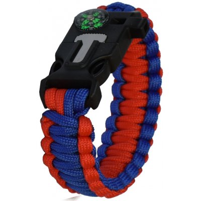GT-550 Paracord náramek 5v1 modrá/červená – Zboží Dáma
