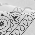 bandana šátek BÍLÁ ČERNÁ – Zboží Mobilmania