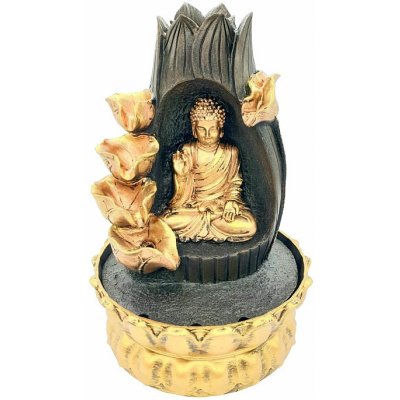 Nefertitis Pokojová fontána Buddha v lotosovém květu 26 cm – Zboží Dáma