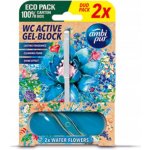 AMBI PUR WC Active gel blok 2 x 45 g vodní květy – Sleviste.cz