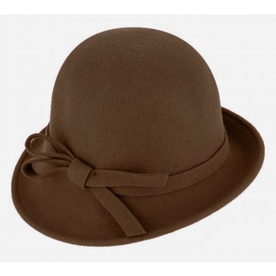 Fiebig Headwear since 1903 Dámský plstěný klobouček Cloche hnědý – Zboží Dáma
