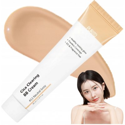 Purito Cica Clearing BB Cream 13 Neutral Ivory BB krém s obsahem pupečníku asijského 30 ml – Zboží Dáma