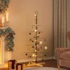 Vánoční stromek zahrada-XL Kovový vánoční stromeček s dřevěnou základnou černý 150 cm