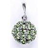 Přívěsky Čištín Stříbrný přívěšek koule se Swarovski krystalem peridot P 1369/6