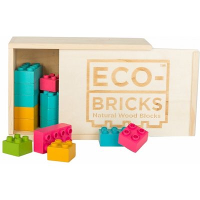 ECO-BRICKS Color Plus dřevěná stavebnice 25 ks – Hledejceny.cz