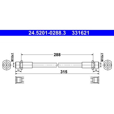 Brzdová hadice ATE 24.5201-0288.3 – Zbozi.Blesk.cz