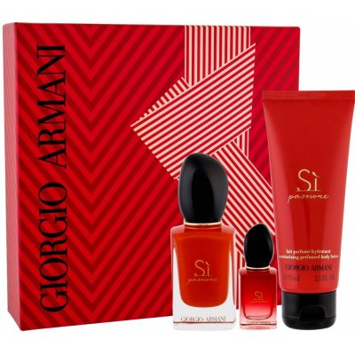 Giorgio Armani Si Passione EDP 50 ml + EDP 7 ml + tělové mléko 75 ml dárková sada – Zboží Mobilmania