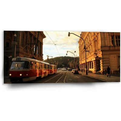 Sablio Obraz Tramvaj v historickém městě - 110x50 cm