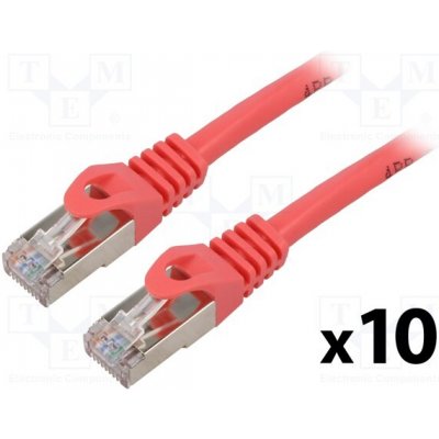 Lanberg PCF6-20CC-0100-R Patch F/UTP Kat. 6 RJ45 vidlice z obou stran lanko CCA – Zboží Živě