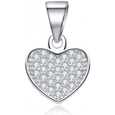 Nubis Stříbrný přívěšek srdíčko se zirkony NB 4385 – Hledejceny.cz