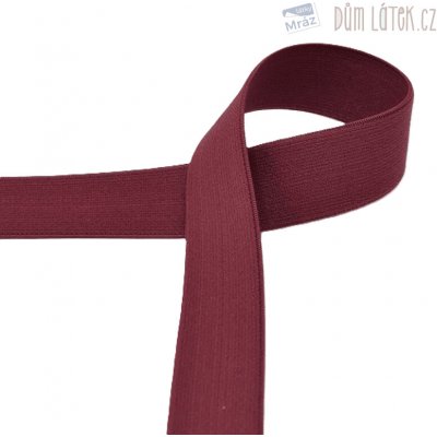 Pruženka bordó, šíře 25 mm – Zboží Dáma