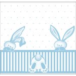 Veba dětská osuška Nora zajíčci modrá 104 x 104 cm – Zboží Dáma