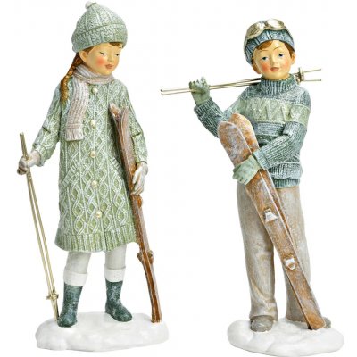 WURM Dívka/chlapec s lyžemi 22 cm (mix 2 vzorů /cena za 1 kus) – Zboží Dáma