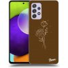 Pouzdro a kryt na mobilní telefon Samsung Picasee silikonové Samsung Galaxy A52 5G Brown flowers černé