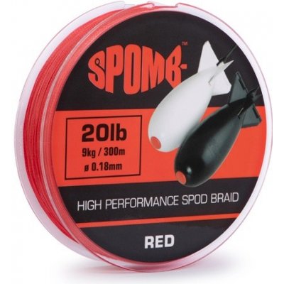 Spomb Šňůra Braid Red 300m 0,18mm 9kg – Hledejceny.cz