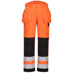 Portwest HI-VIS HOLSTER PW242 Strečové kalhoty 100% nekovové HV oranžová/černá