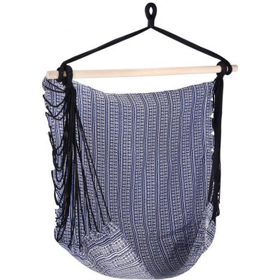 Spokey ETNO Brazilské závěsné křeslo modro-bílé – Zboží Mobilmania