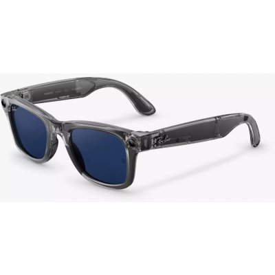 Meta RAY-BAN Meta Wayfarer (Large) Smart Glasses (Gen 2) - Shiny Transparent Grey, Clear to Sapphire – Hledejceny.cz