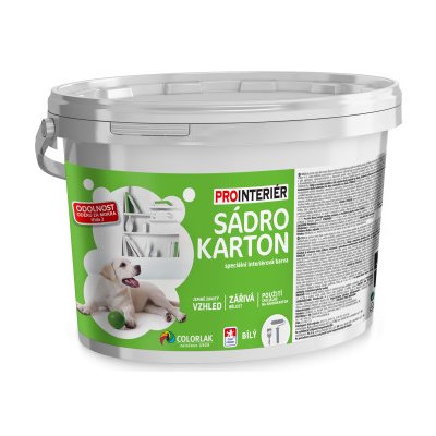 COLORLAK PROINTERIÉR SÁDROKARTON Bílá V2531 5 Kg C1000