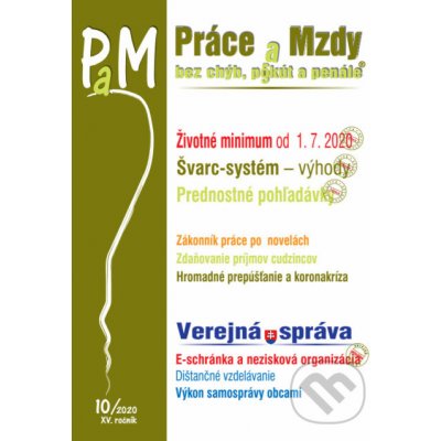 Práce a mzdy 10/2020 - Životné minimum od 1. 7. 2020 - Poradca s.r.o. – Hledejceny.cz