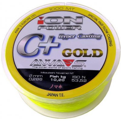 AWA-SHIMA ION POWER C+Hyper Casting GOLD 1000 m 0,23 mm 6,9 kg – Hledejceny.cz